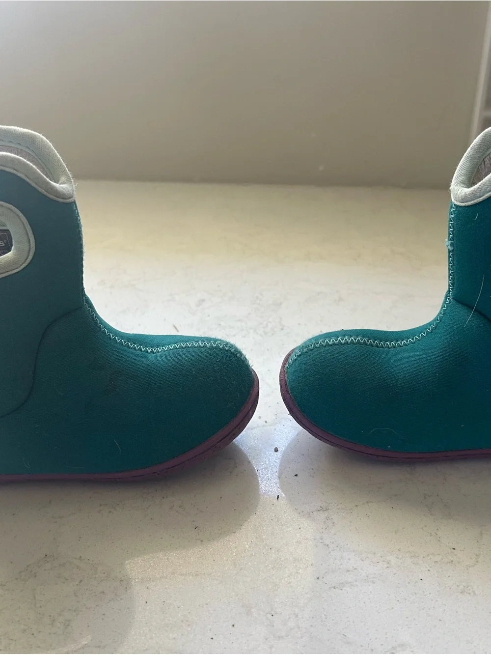 Kids Teal Winter Boot with Pink Sole